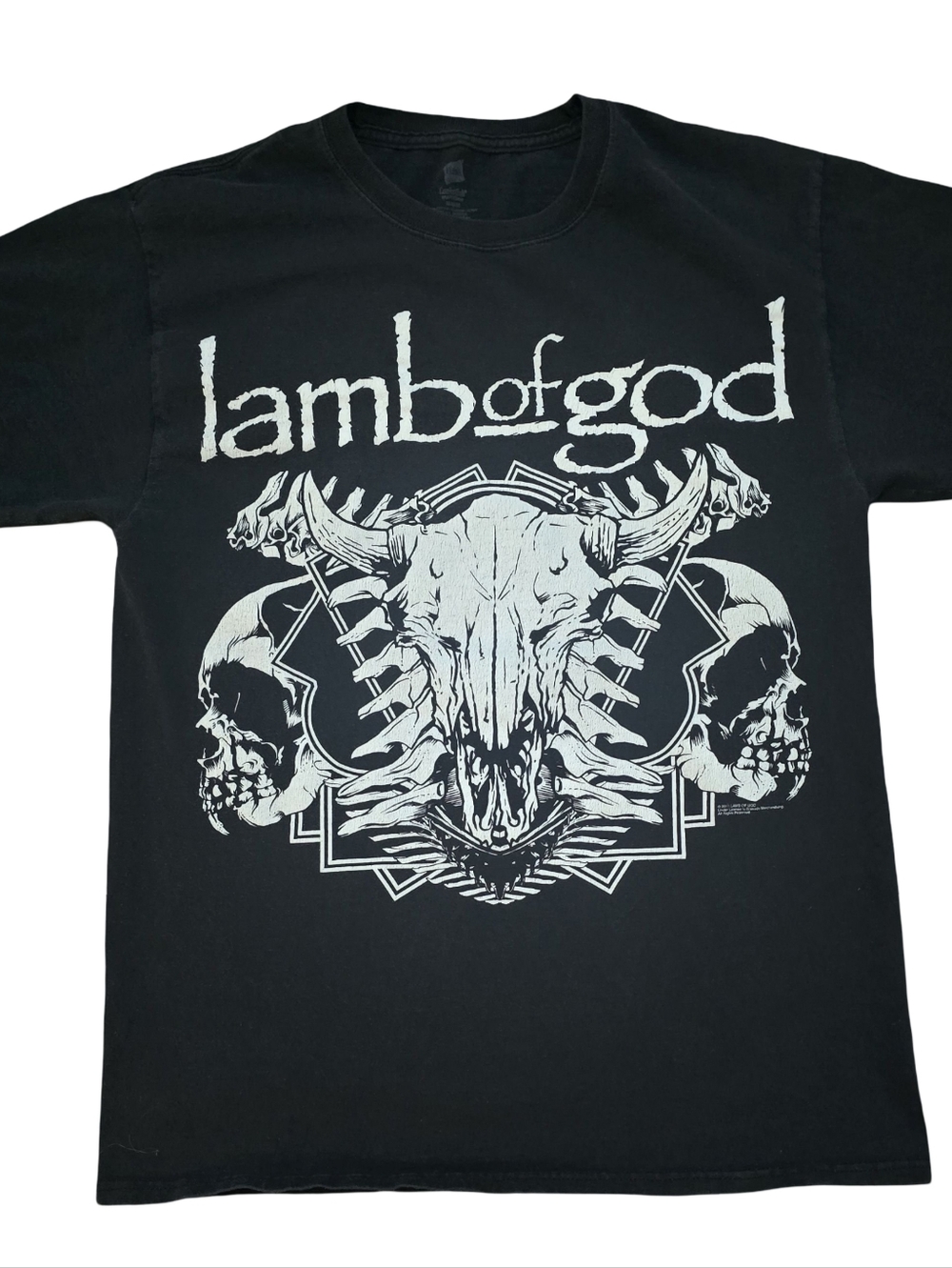 Vintage Y2K Lamb of God Grunge Skull Metal Band T Shirt Medium